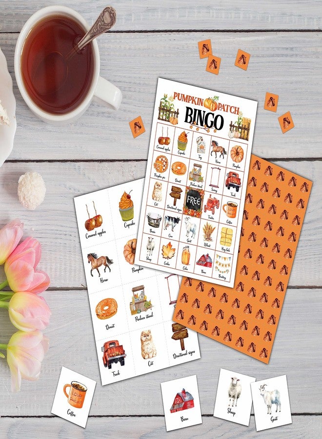 KFNER Pumpkin Bingo Game - Fall Harvest Bingo Card - 24 Players Bingo Game Set Indoor Outdoor Activities - Halloween, Thankgiving Party Favors Supplies -A10 - Image 3